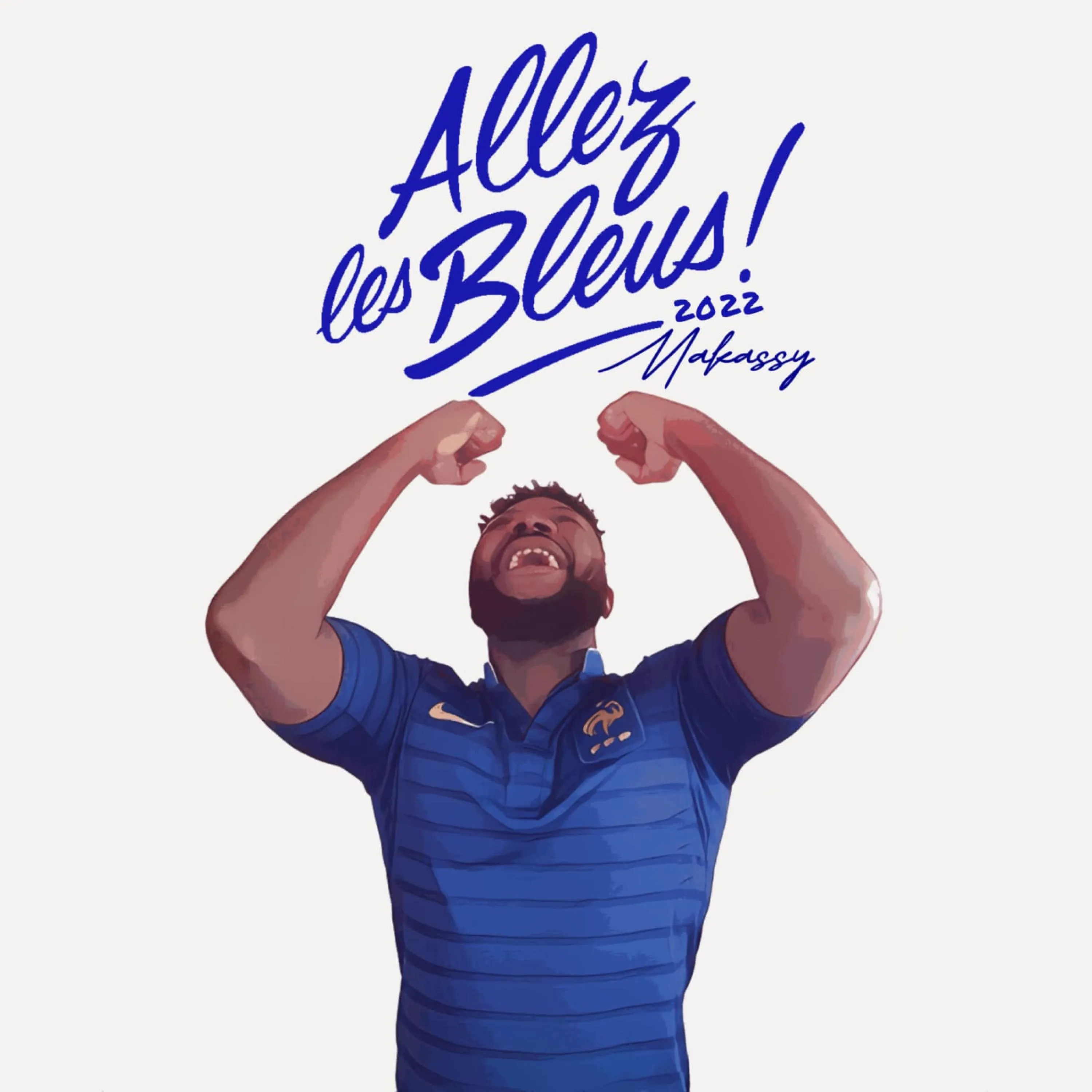 Pochette du Single de Makassy Allez les bleus 2